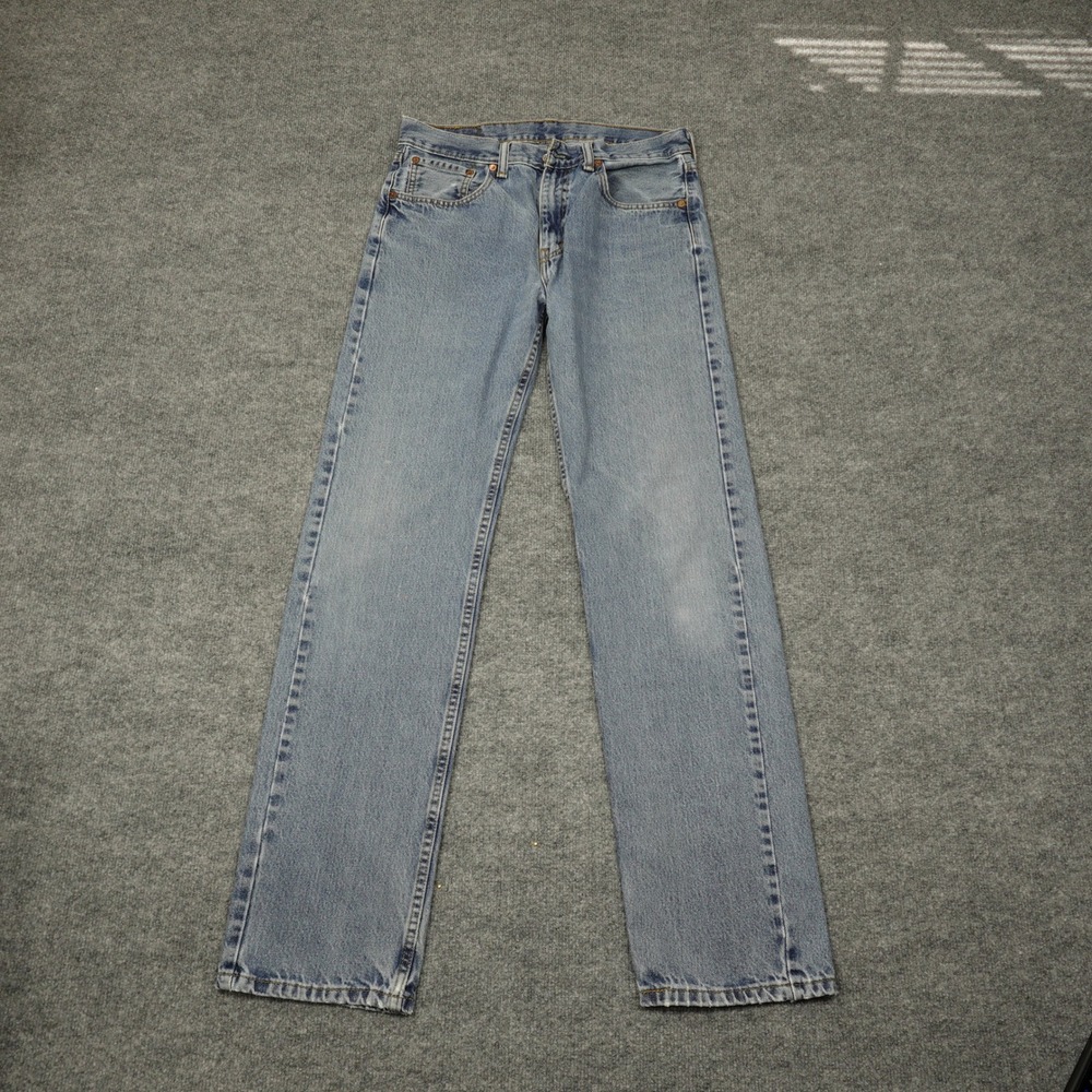 Levi's 505 Jeans Mens 32x36 Blue Regular Fit Straight Leg Zip Fly Denim